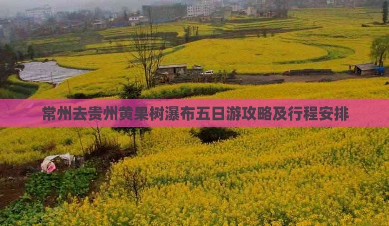 常州去贵州黄果树瀑布五日游