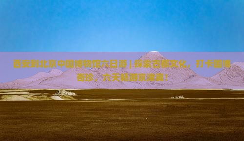 西安到北京中国国家博物馆六日游